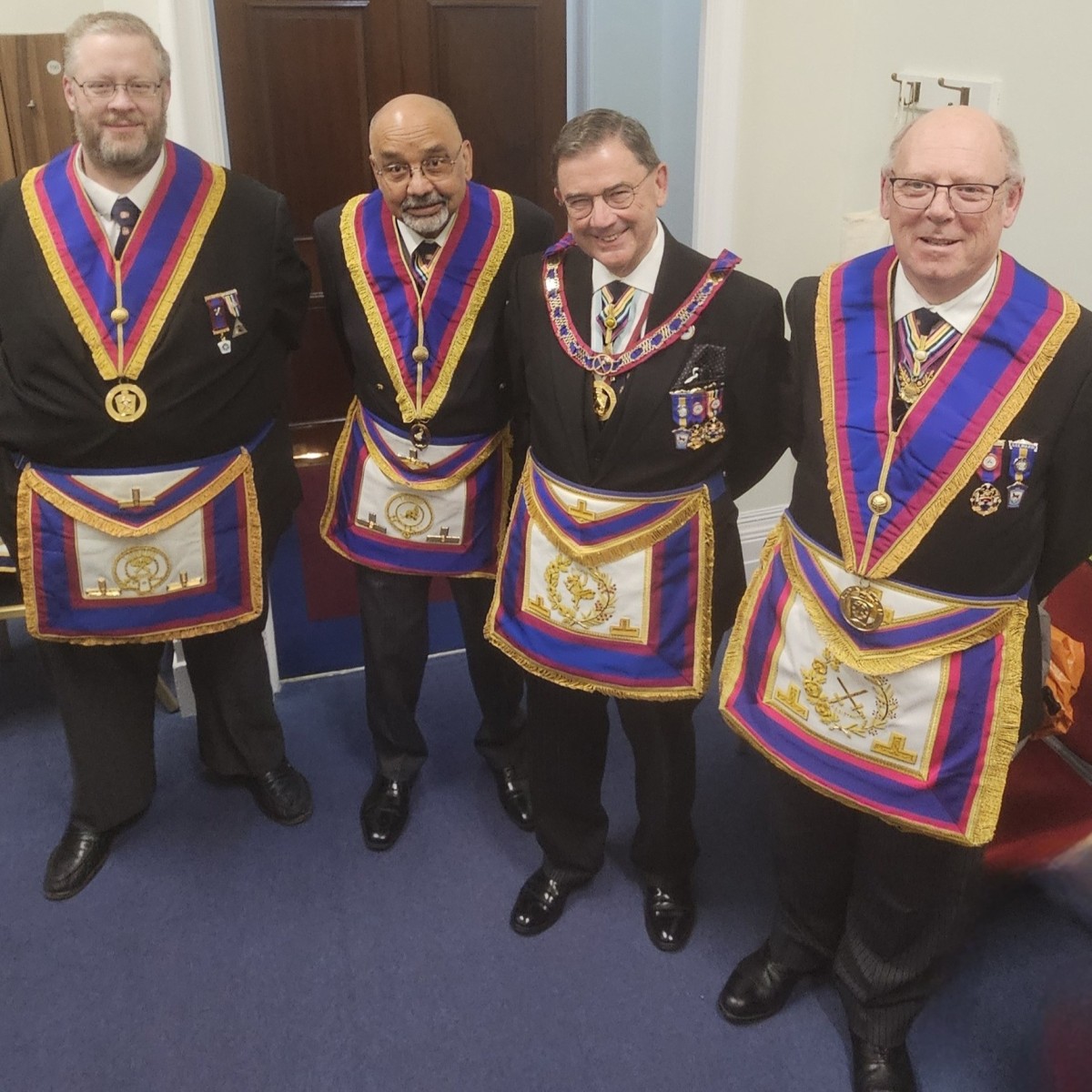 Provincial Grand Officers in regalia before the meeting